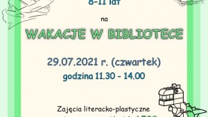 Wakacje w bibliotece 2021